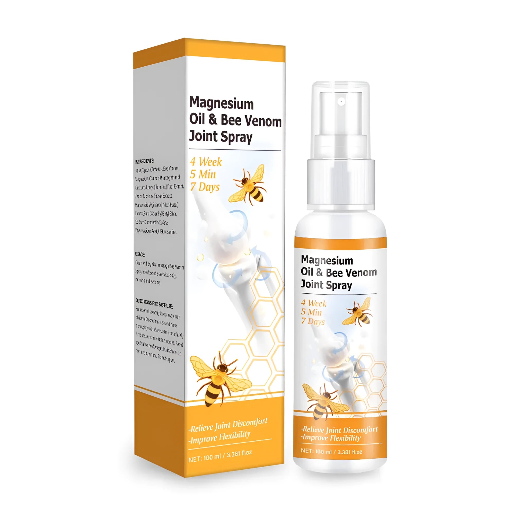 100ml magnesium oil joint spray gel bottle for topical joint and muscle relief application