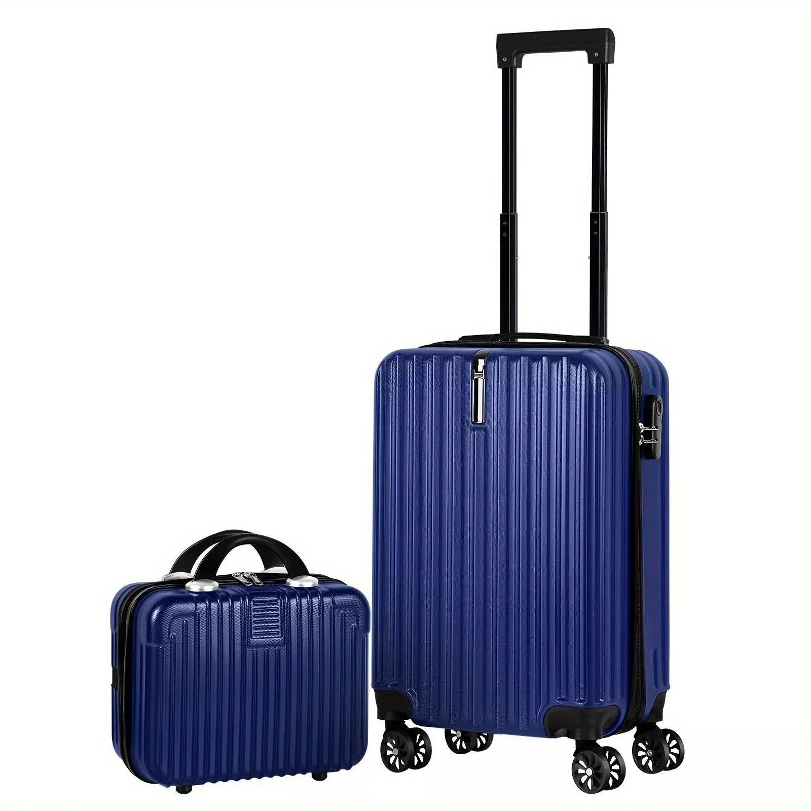 Aluminium alloy suitcase and mini box travel set with 14-inch and 20-inch trunks
