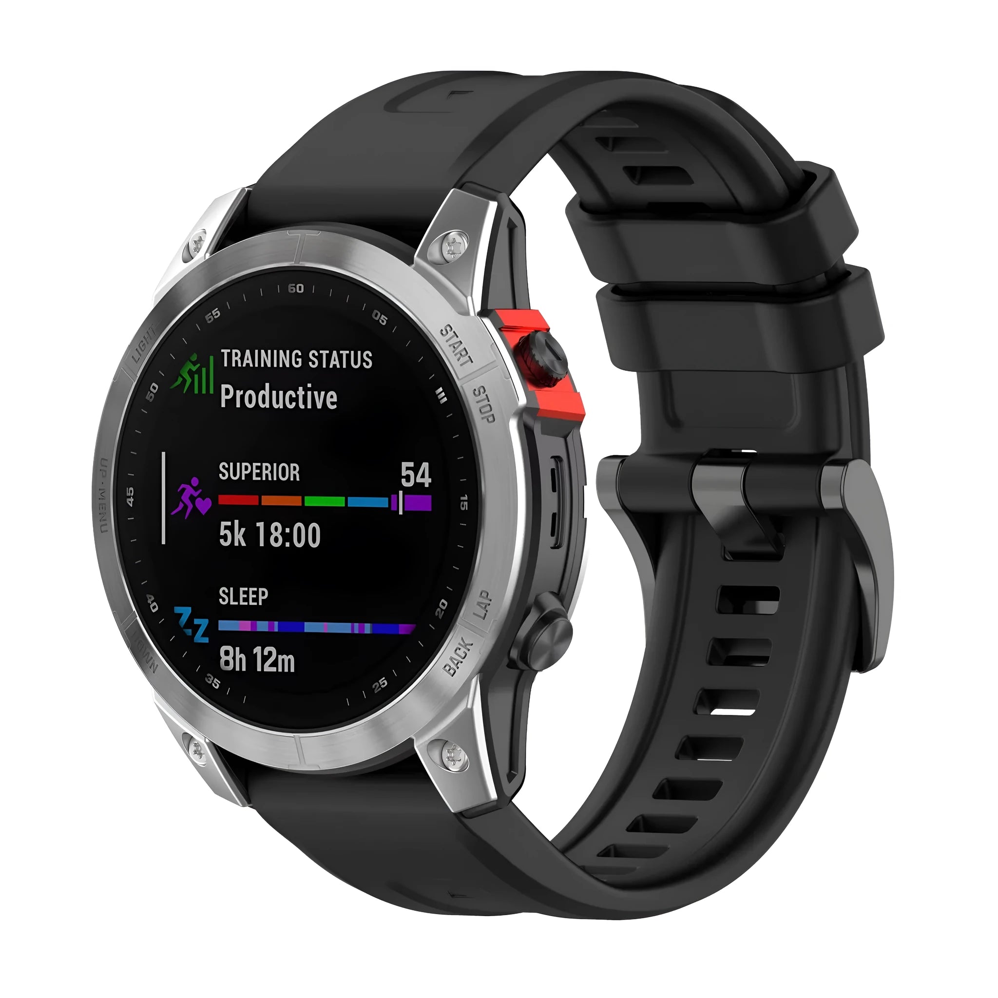 Garmin Fenix 7 compatible silicone quick release sports watch strap in multiple colour options