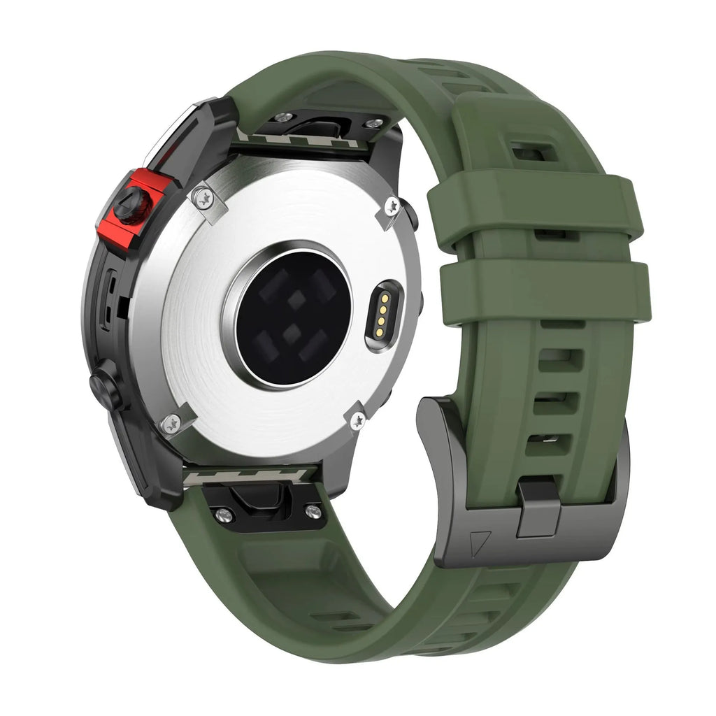 Garmin Fenix 7 compatible silicone quick release sports watch strap in multiple colour options