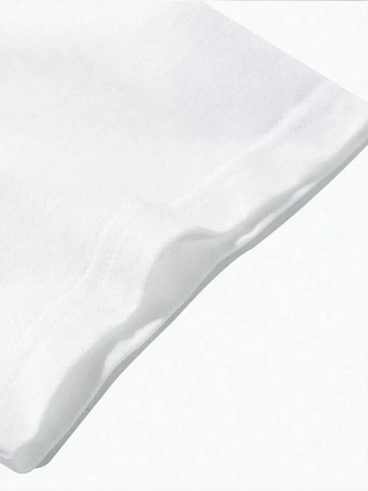 Men's pure cotton short sleeve t-shirt in Japanese retro style solid colour