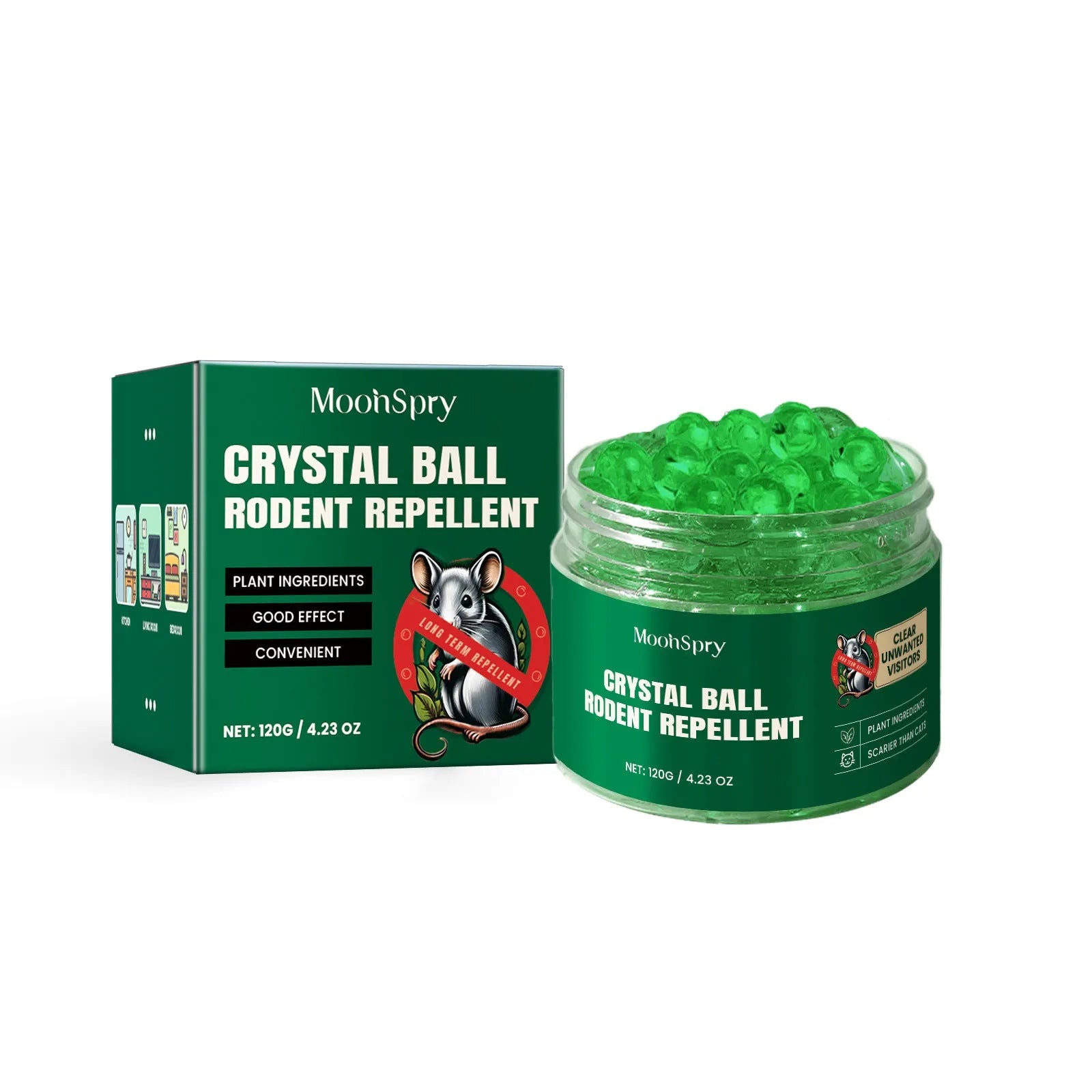 60ml bottle of natural essential oil rat and mouse repellent spray.