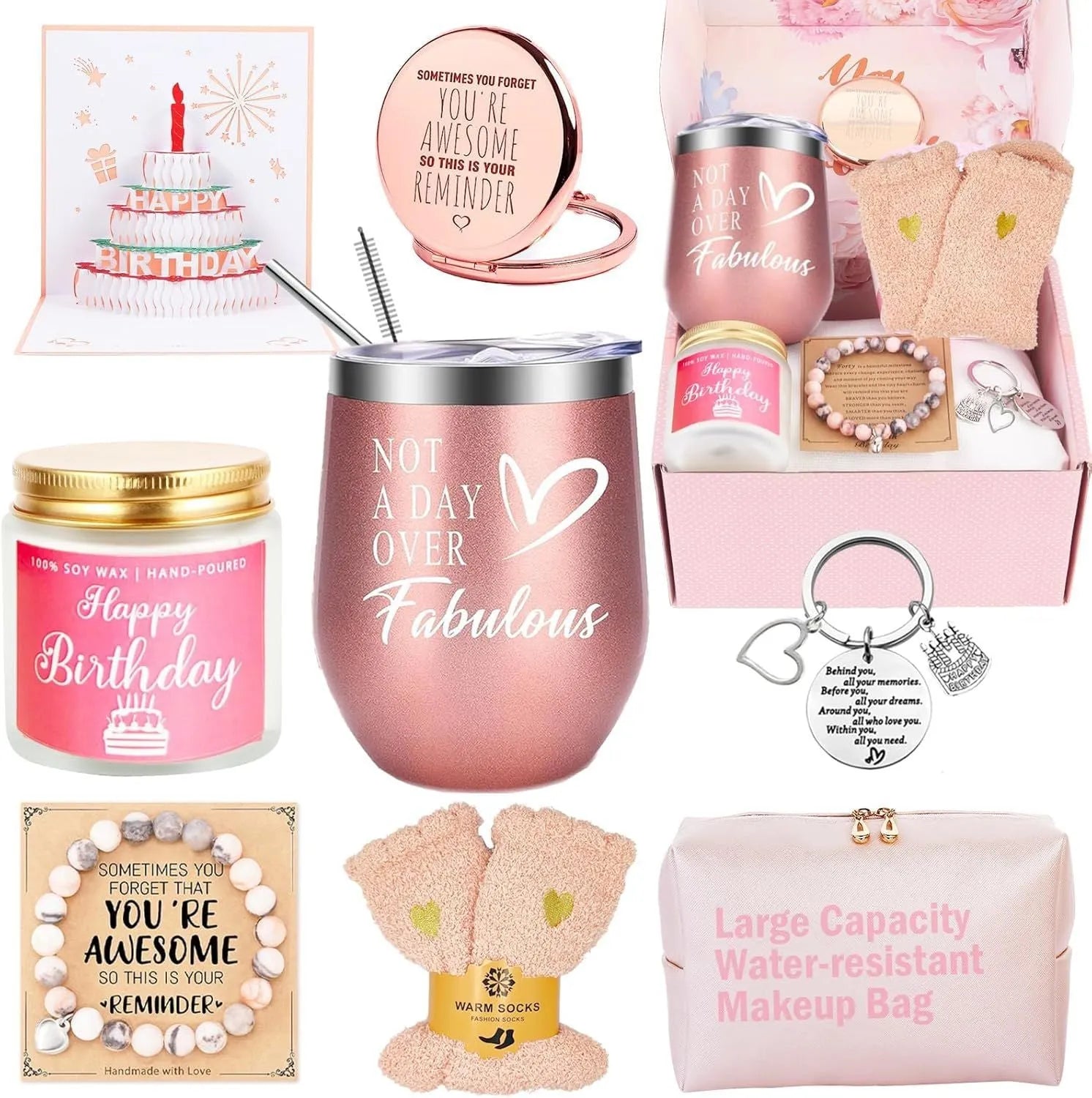 Soy wax aromatherapy candle bath set gift box with decorative suit designs in multiple colours