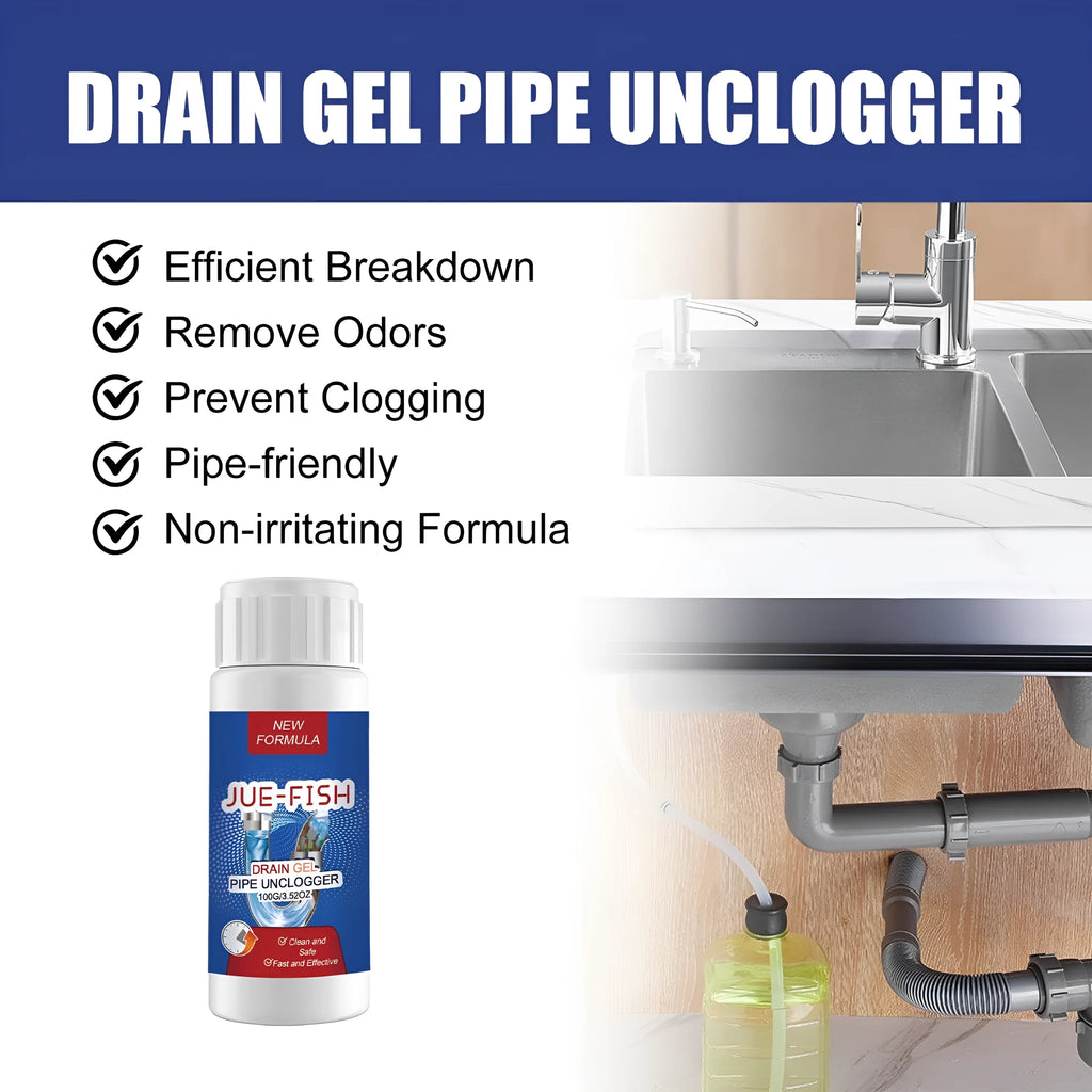 100g pipe dredge agent bottle for sewer and toilet odour cleaning, dimensions 11x4.3x4.3cm.