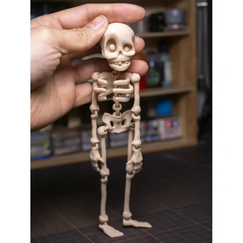 3D printed Halloween skull refrigerator magnet in modern art style