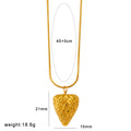 Stainless steel fruit necklace pendant with regular chain, showing fruit charm options