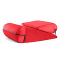 High-density sponge furniture triangle pillow in grey, measuring 68cm, with embroidery detail.