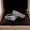 2 in 1 fully jewelled female ring set in alloy showing gold, rose gold and silver colour options