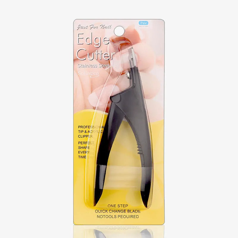 Titanium French U-shaped nail scissors with stainless steel construction showing three colour options