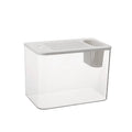 Black and white plastic betta fish tanks with covers, medium size 32cm long mini aquariums.