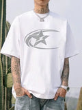 Men's pure cotton short sleeve t-shirt in Japanese retro style solid colour