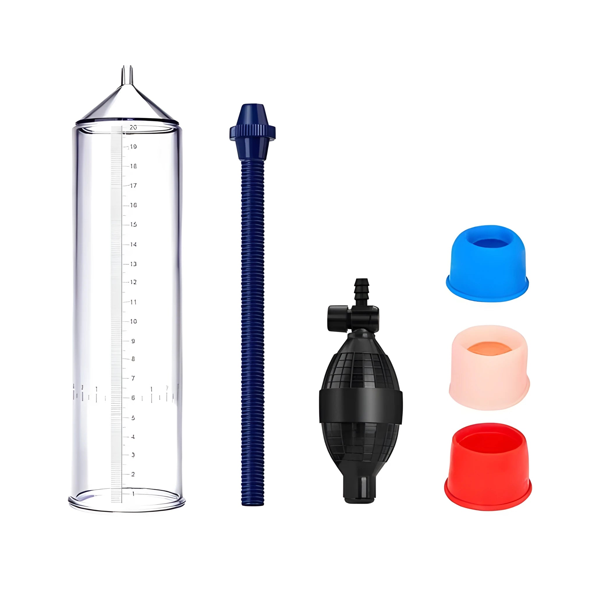 Silicone cover accessory for penis simulator exercise equipment with plastic valve