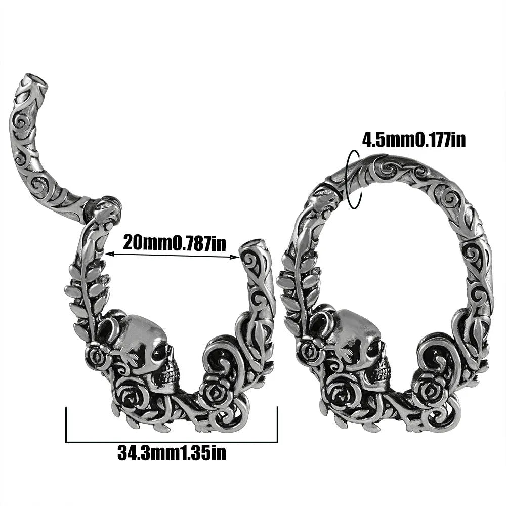 Stainless steel earrings with totem pattern design in various electroplated colours