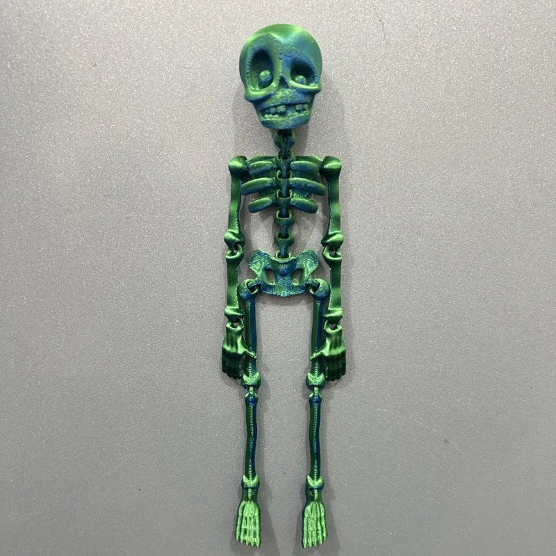 3D printed Halloween skull refrigerator magnet in modern art style