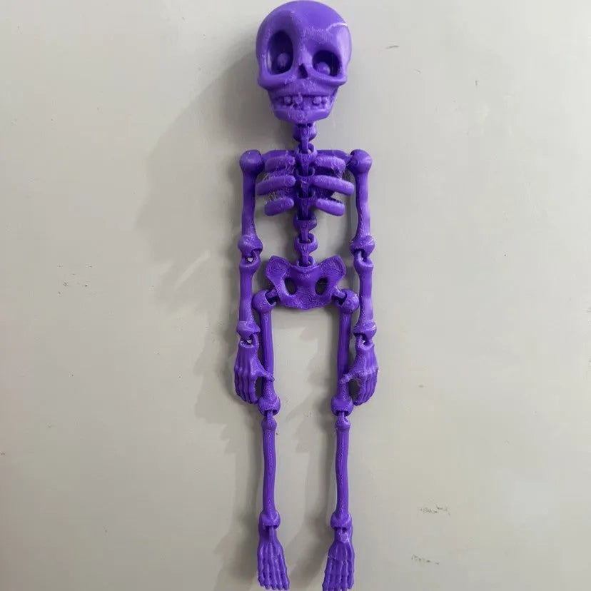 3D printed Halloween skull refrigerator magnet in modern art style