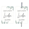 Set of 50 white card decorative labels with fireworks design for celebration events