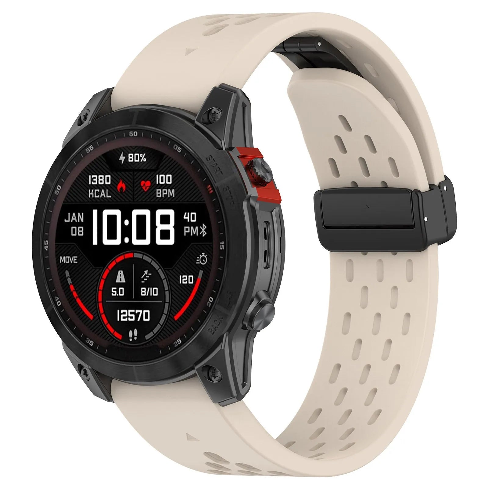 Jiaming Fenix quick release watch strap in multiple colours showing 20mm, 22mm, and 26mm width options.