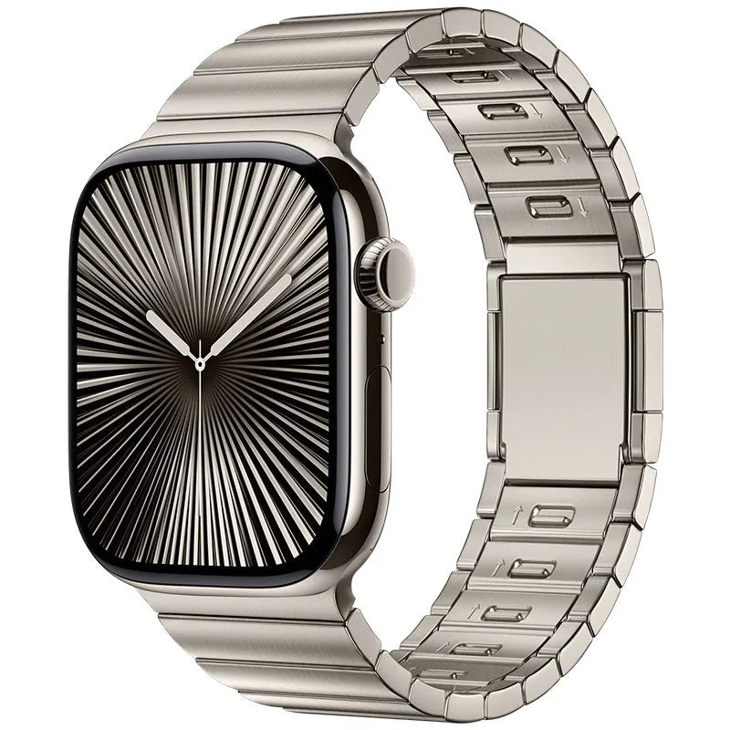 Stainless steel magnetic buckle watch strap for Apple Watch in multiple colour options