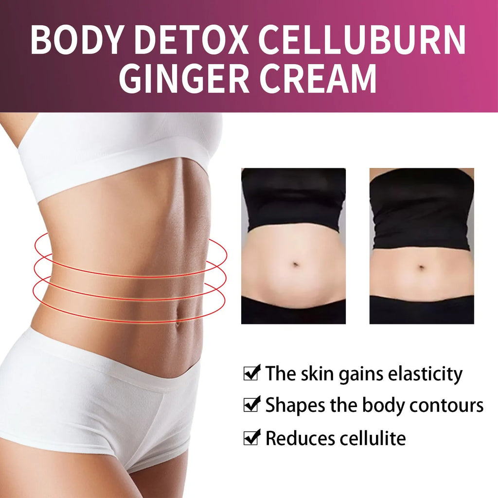 15g tube of ginger body shaping tightening cream with olive oil and hyaluronic acid