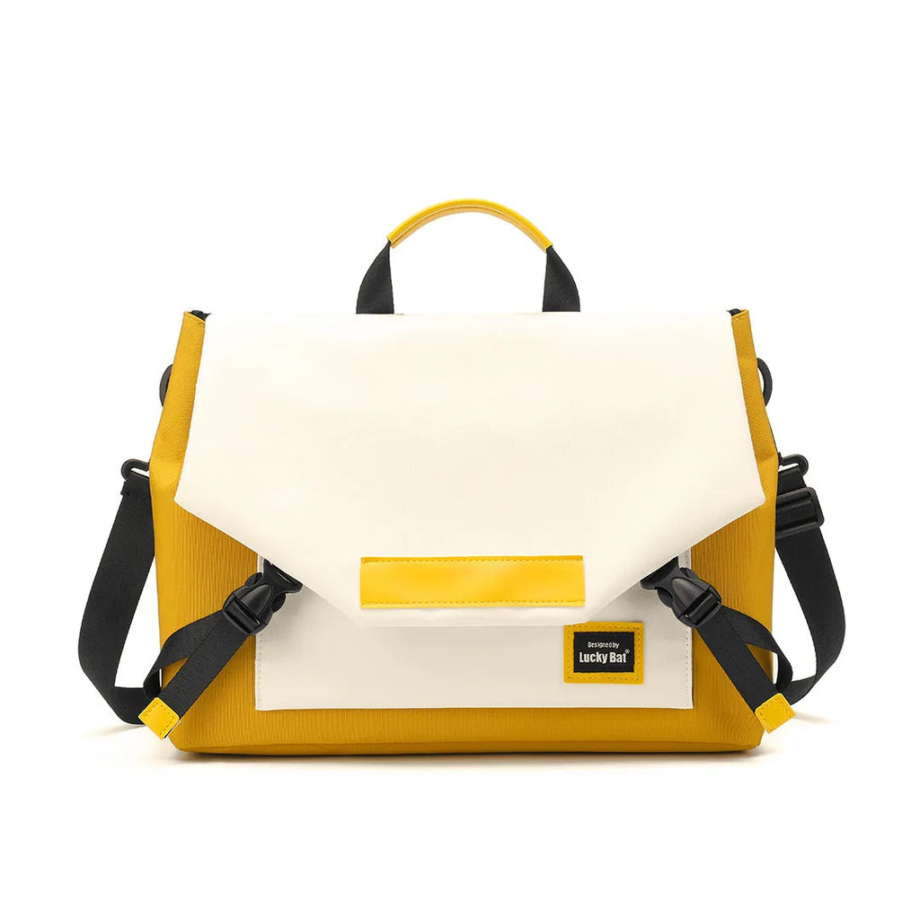 Oxford cloth laptop messenger bag with printed letter pattern for 13-16 inch tablet and 16 inch gaming notebook