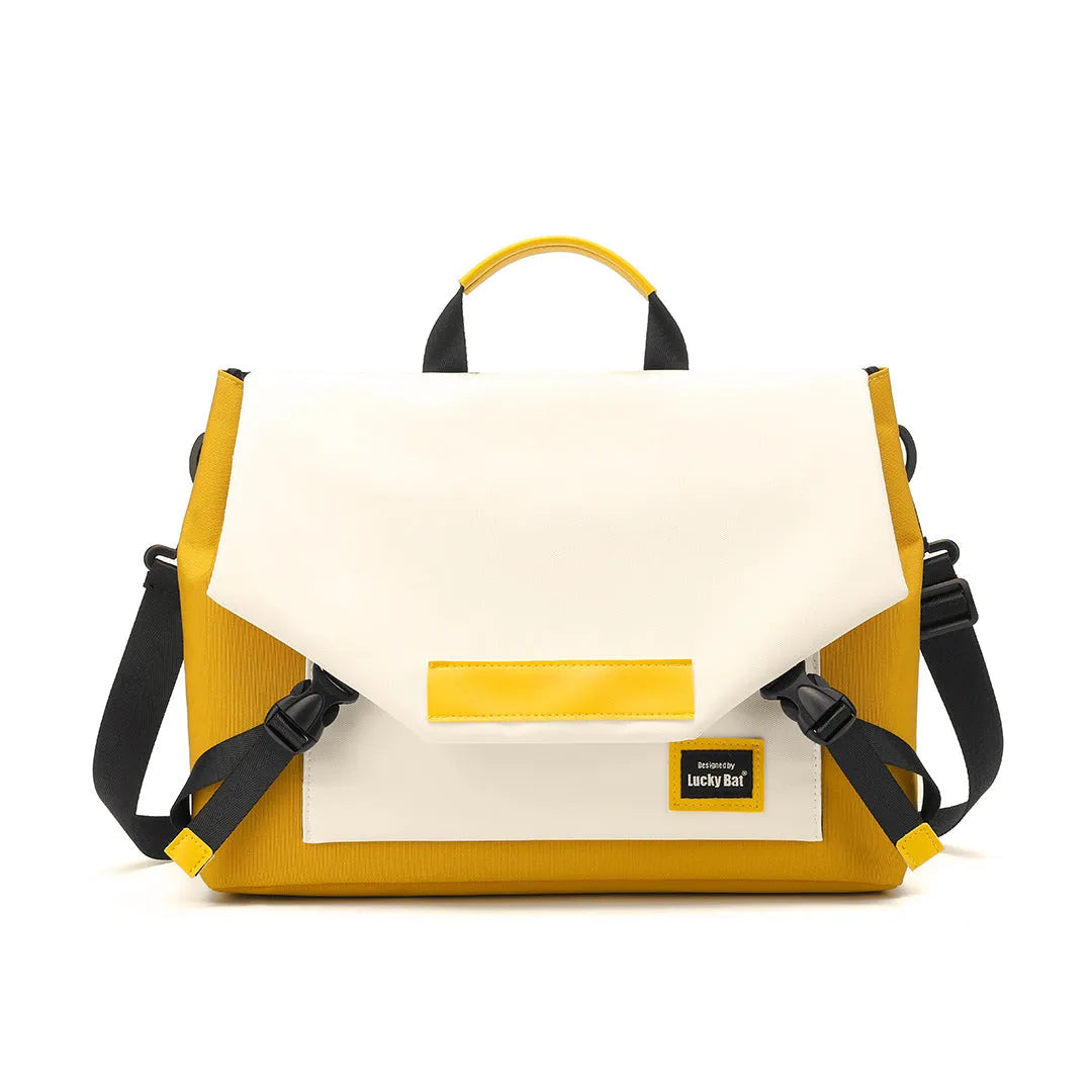 Oxford cloth laptop messenger bag with printed letter pattern for 13-16 inch tablet and 16 inch gaming notebook