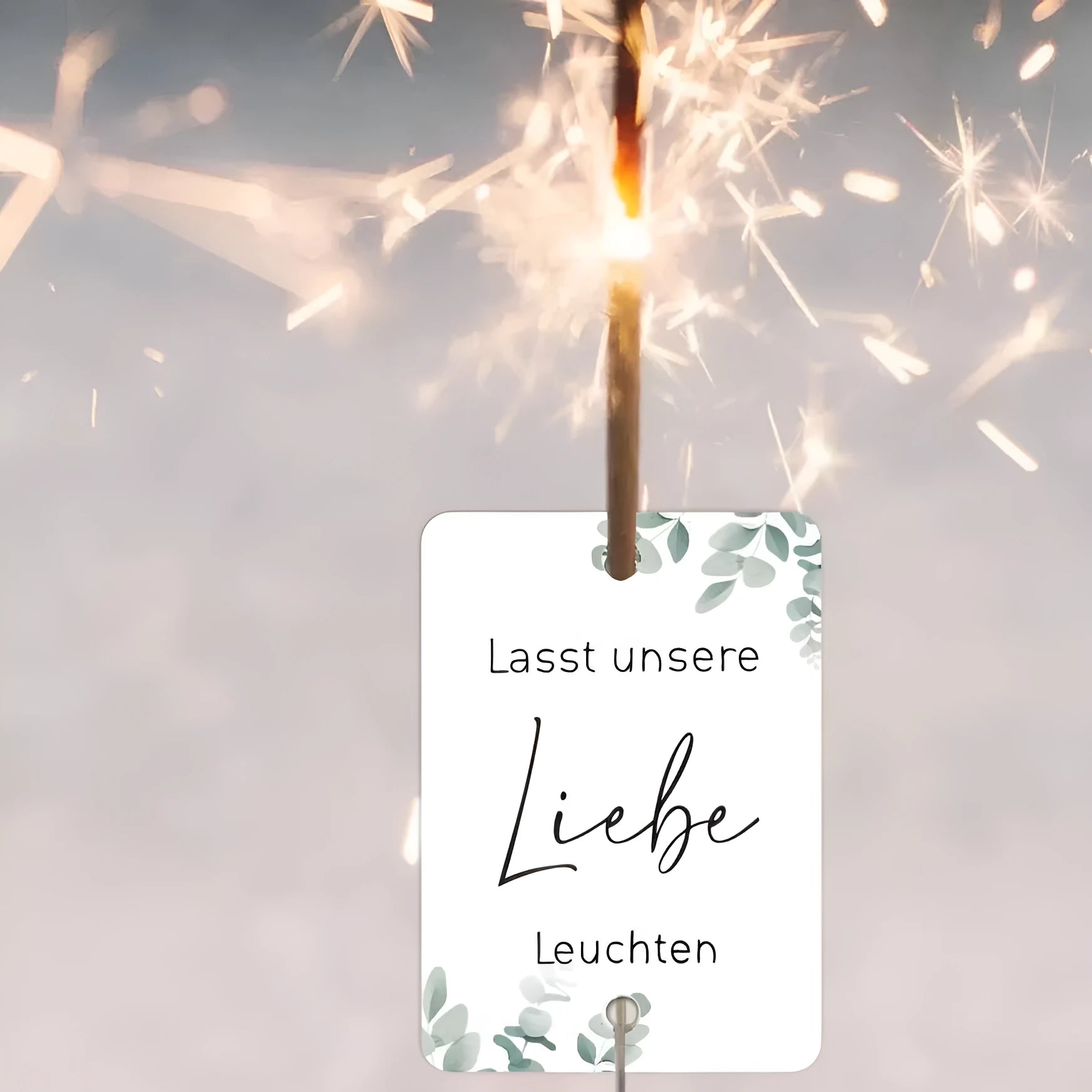 Set of 50 white card decorative labels with fireworks design for celebration events