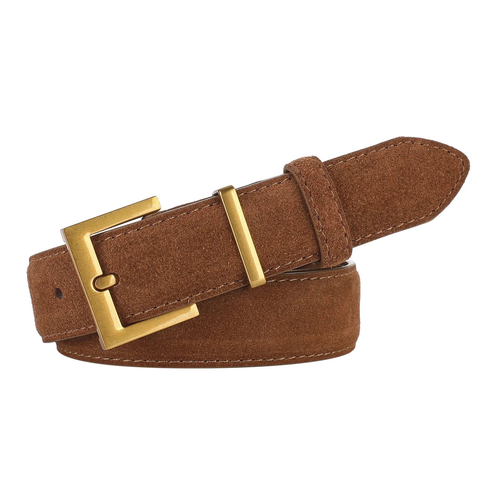 Ladies' black genuine cowhide leather belt with a silver alloy pin buckle on a 100cm length.