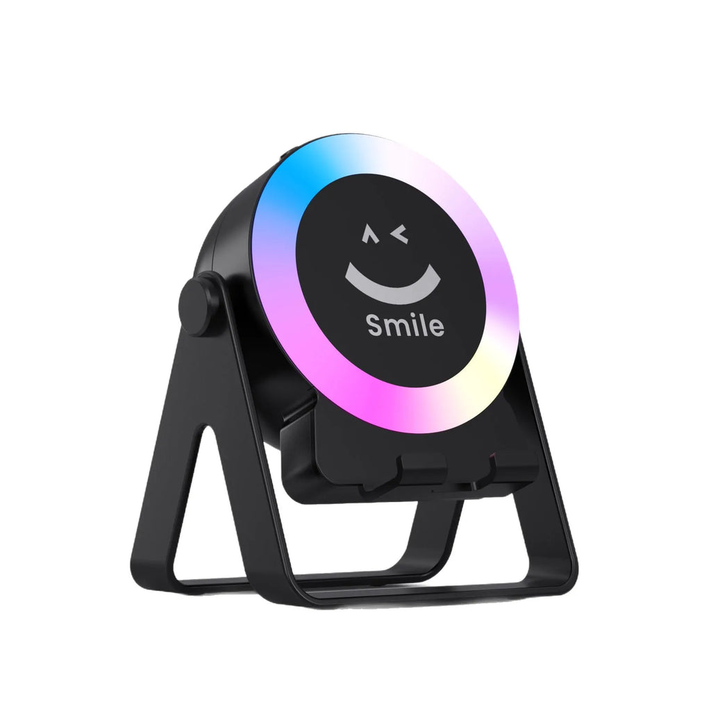 Induction bracket rechargeable Bluetooth speaker with LED lighting effects in black colour option