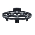 Black plastic egg holder basket with retainer, dimensions 13.8 by 12.6 cm.