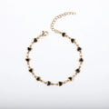 Adjustable stainless steel heart bracelet with 18K gold plating in multiple colour options showing length adjustment
