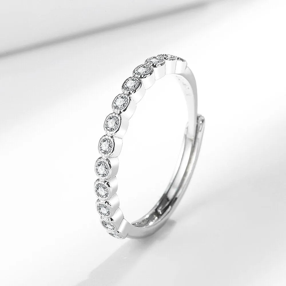 Geometric Korean-style tail ring with open mouth adjustable design in copper electroplated finish