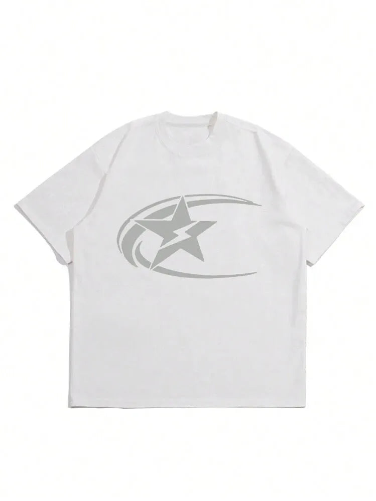 Men's pure cotton short sleeve t-shirt in Japanese retro style solid colour