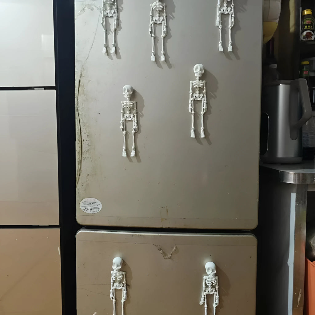 3D printed Halloween skull refrigerator magnet in modern art style