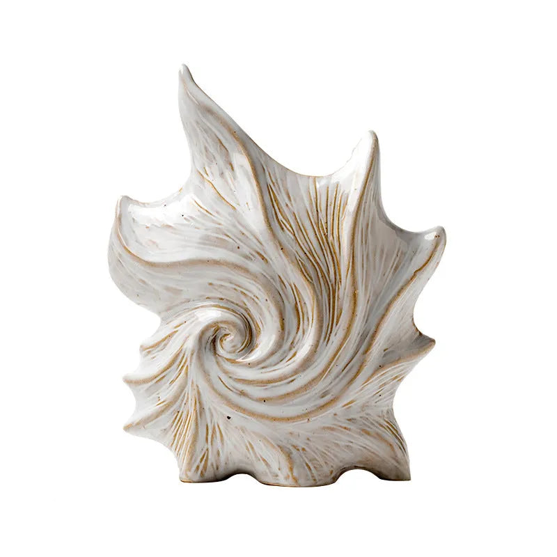 French art ceramic vase with coloured glaze finish and hexagon shape