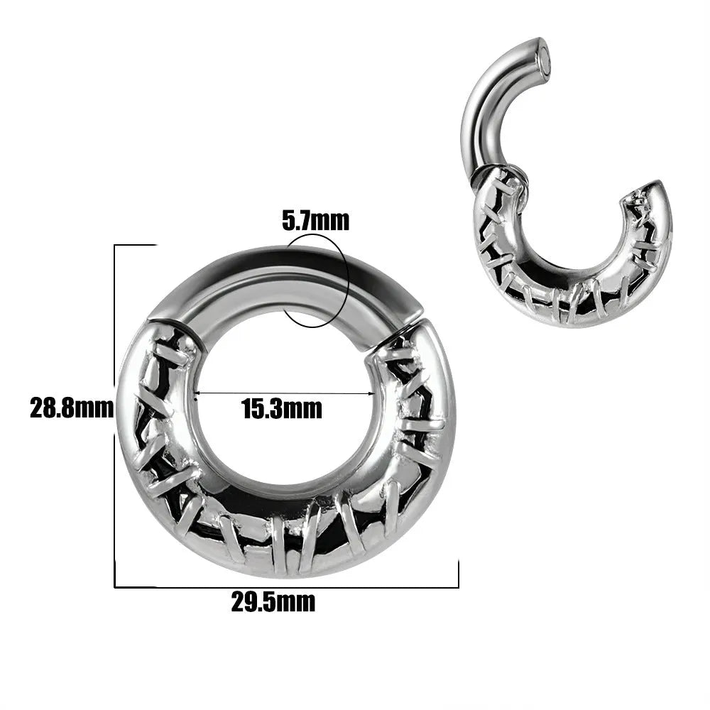 Stainless steel earrings with totem pattern design in various electroplated colours
