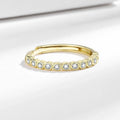 Geometric Korean-style tail ring with open mouth adjustable design in copper electroplated finish