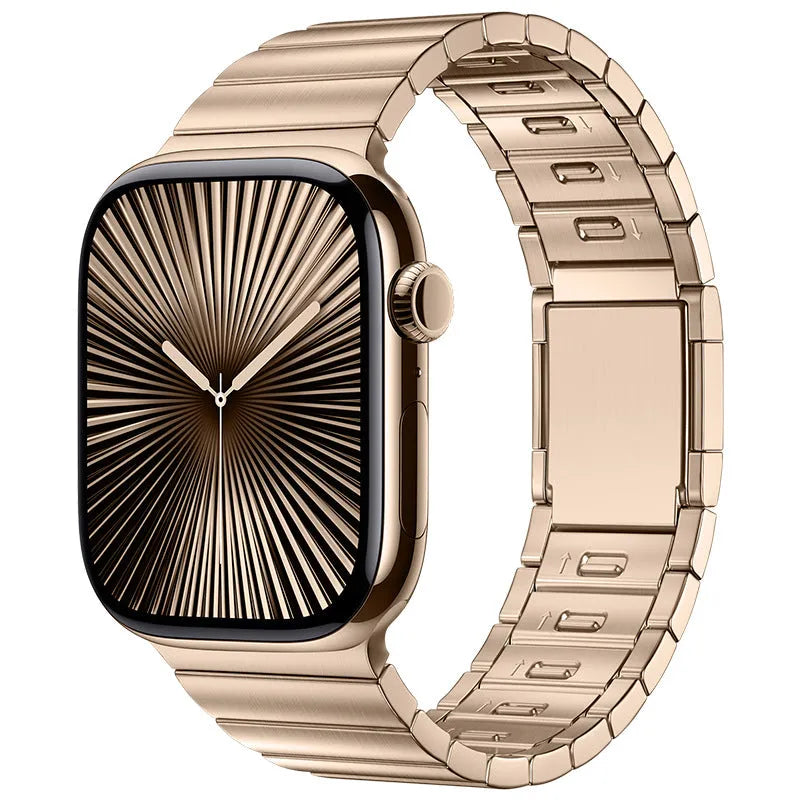 Stainless steel magnetic buckle watch strap for Apple Watch in multiple colour options