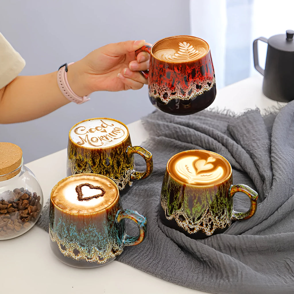 Creative retro style stainless steel large-capacity thermal cup or coffee mug.