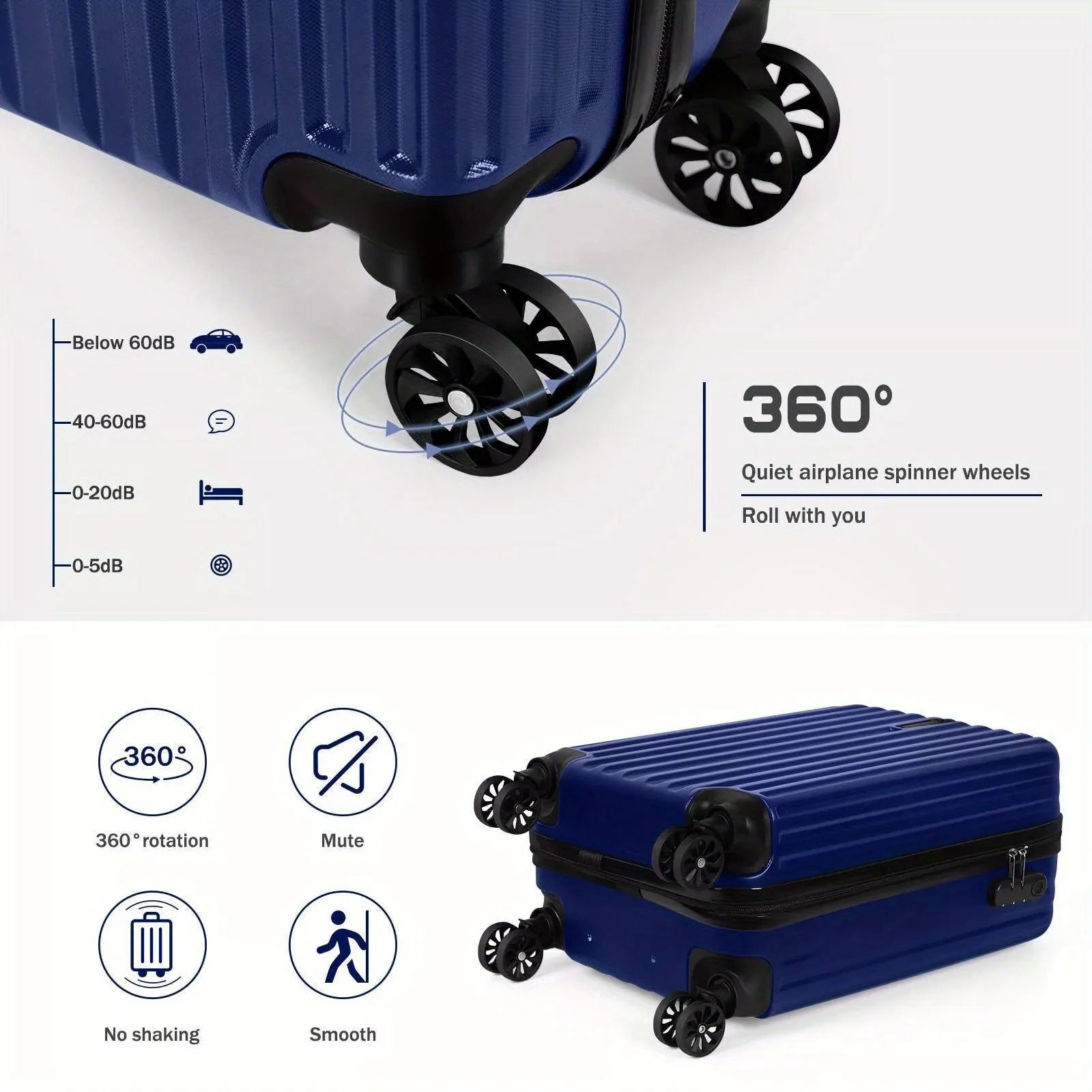 Aluminium alloy suitcase and mini box travel set with 14-inch and 20-inch trunks
