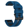 Two-tone quick release silicone watch strap for Garmin Fenix watches in 22mm and 26mm widths.