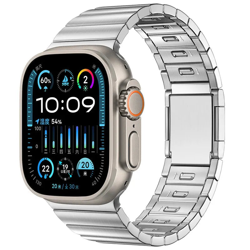 Stainless steel magnetic buckle watch strap for Apple Watch in multiple colour options