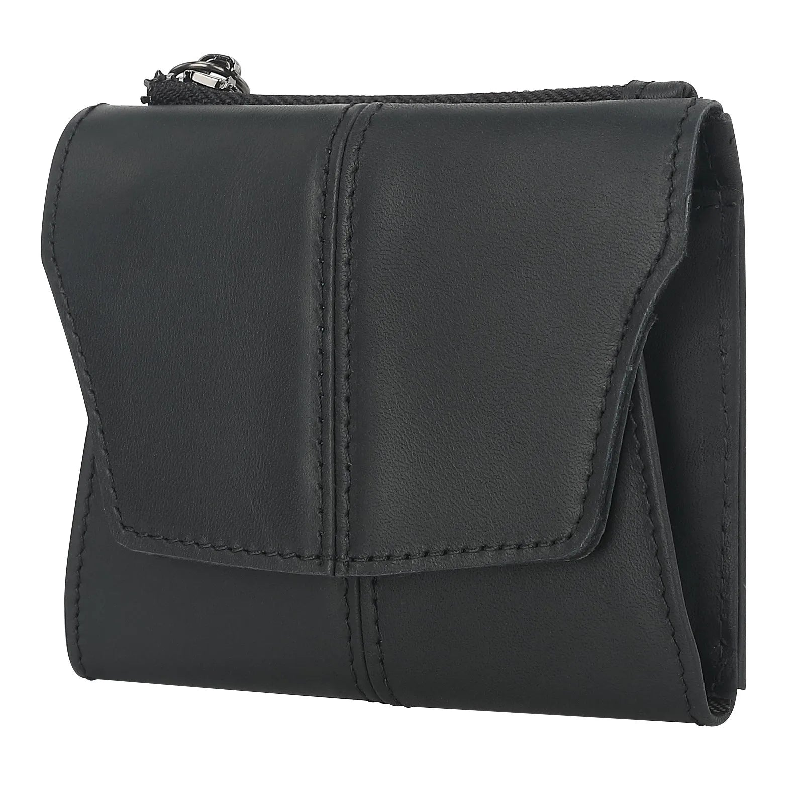 Genuine cowhide leather coin purse with lock closure in a choice of six colours including black, brown and olive green.