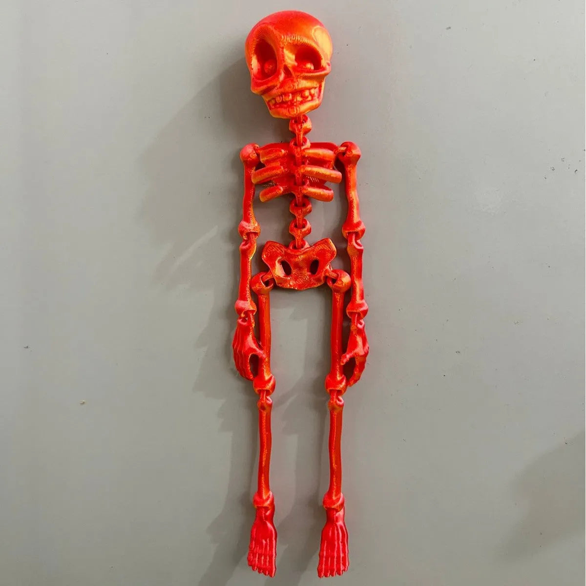 3D printed Halloween skull refrigerator magnet in modern art style