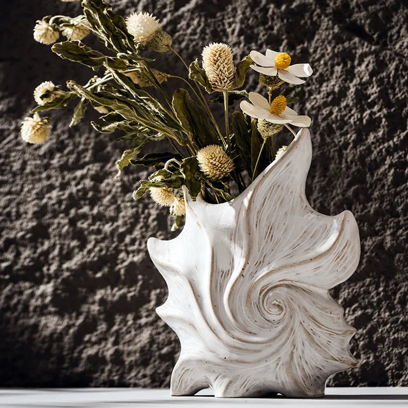French art ceramic vase with coloured glaze finish and hexagon shape