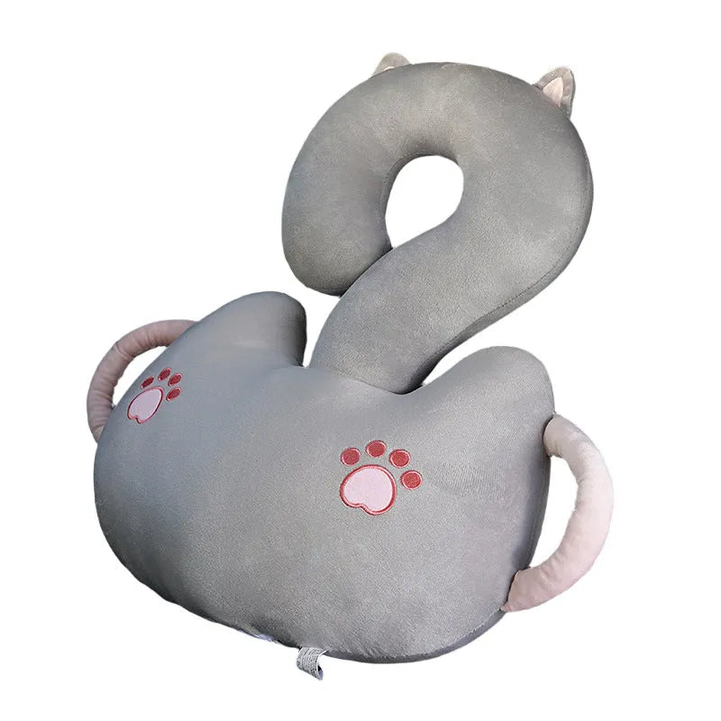 Square 65x65cm cartoon animal hug cushion pillow with soft PP cotton filler, shown in capybara design.