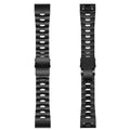 Garmin Fenix Jiaming compatible watch strap in silver, black, and titanium colour options showing 22mm and 26mm widths.