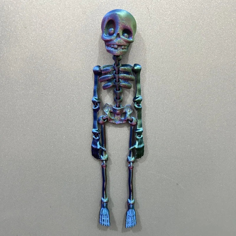 3D printed Halloween skull refrigerator magnet in modern art style