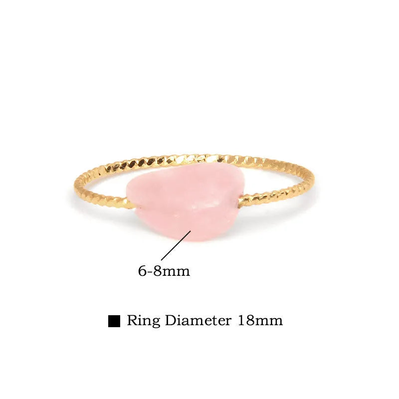 Geometric shaped agate ring for women on a hand, showing original design and coloured stone.