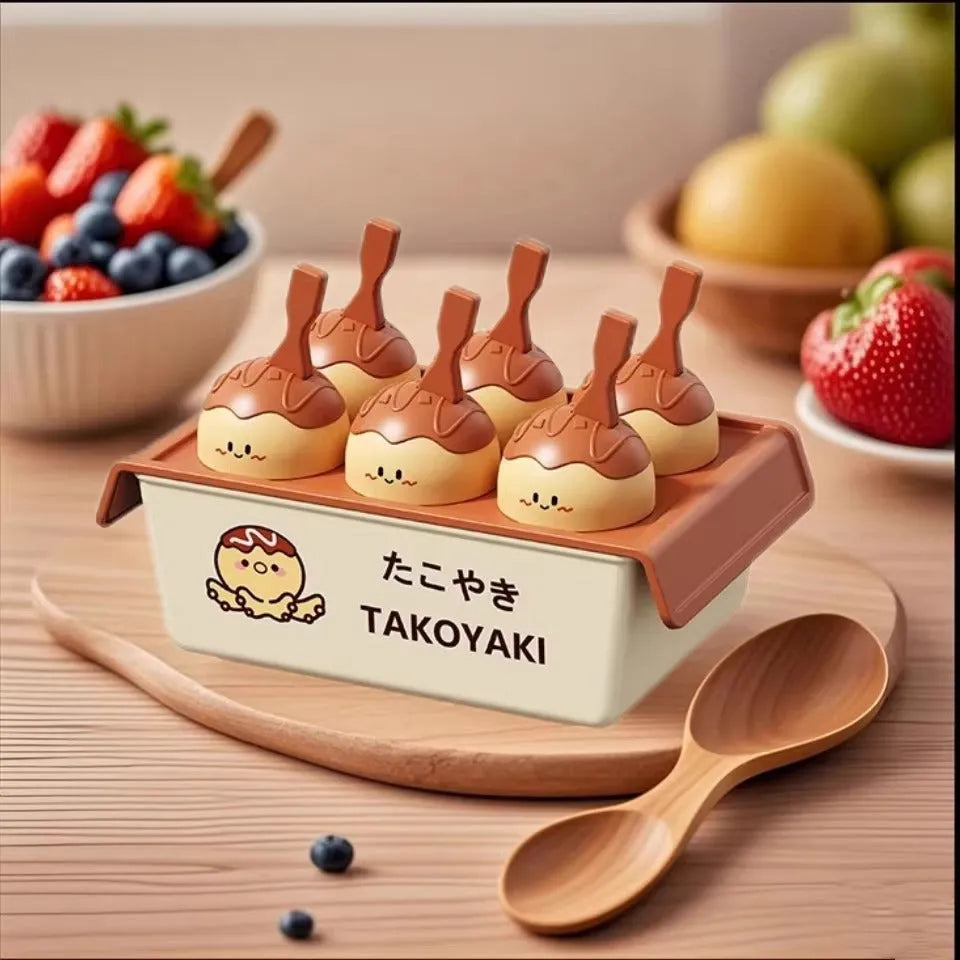 Octopus balls ice cream mould plastic Japanese takoyaki style frozen dessert maker