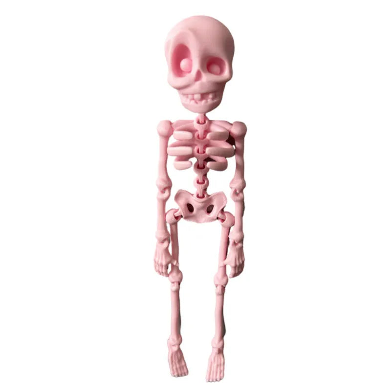 3D printed Halloween skull refrigerator magnet in modern art style